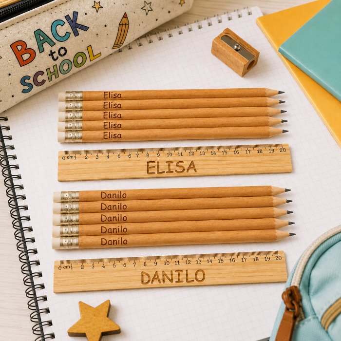 Kit 5 Matite Personalizzate con Nome – Back to School
