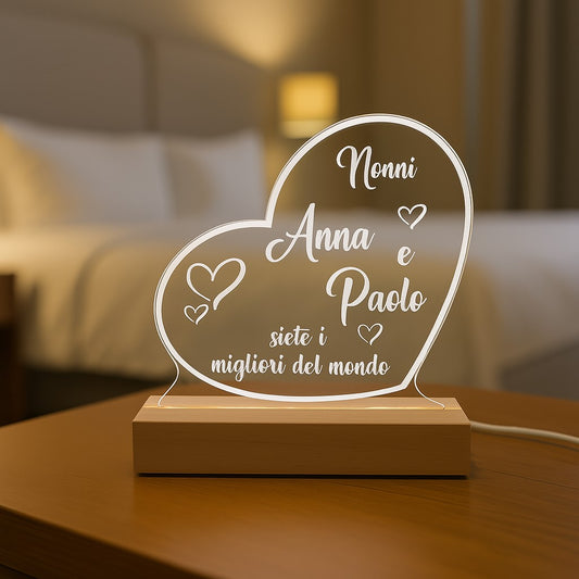 Lampada Led - Nonni - Personalizzata con NOMI