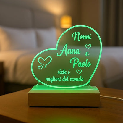 Lampada Led - Nonni - Personalizzata con NOMI