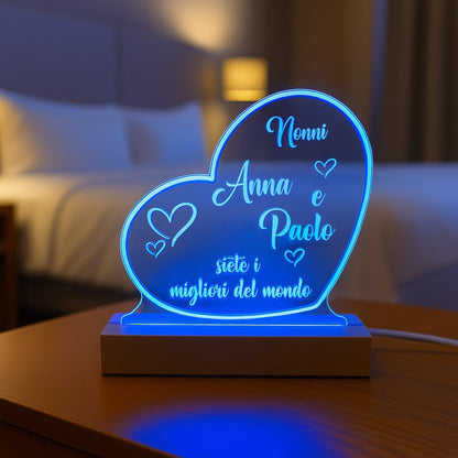 Lampada Led - Nonni - Personalizzata con NOMI