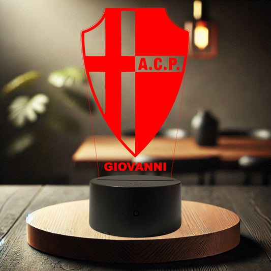 Lampada Led Calcio - Padova - Personalizzata con NOME