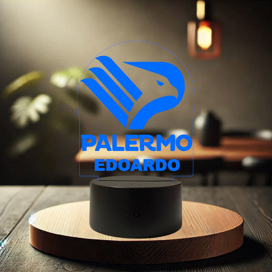 Lampada Led Calcio - Palermo - Personalizzata con NOME