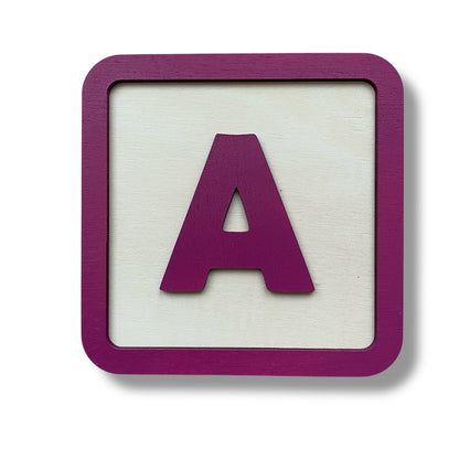 Lettera incorniciata Realizzazione NOME PERSONALIZZATO in legno