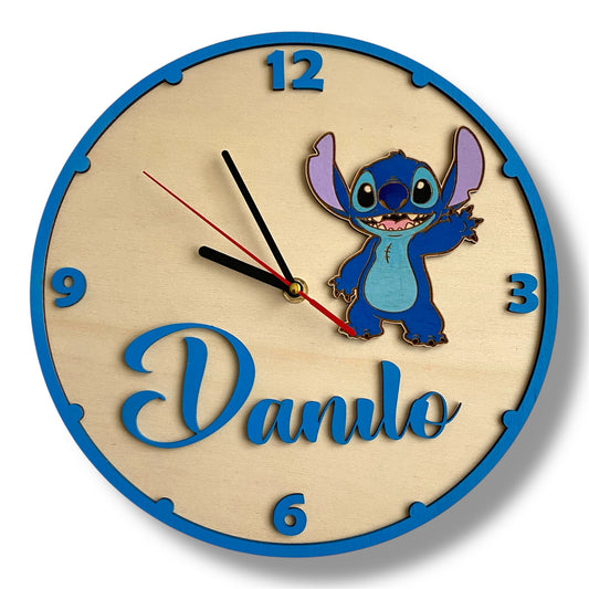 Orologio da parete Stitch - Personalizzato con NOME