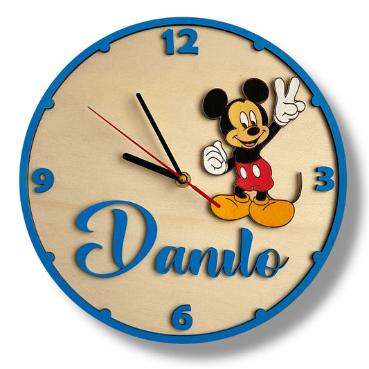 Orologio da parete Topolino - Personalizzato con NOME