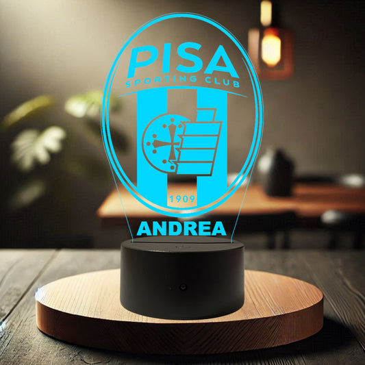 Lampada Led Calcio - Pisa - Personalizzata con NOME