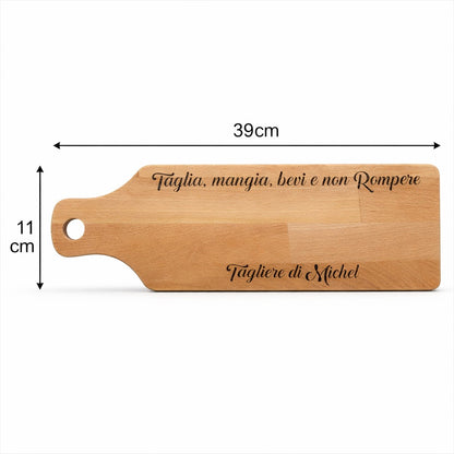 Tagliere Artigianale in Legno Personalizzato con Incisione – Regalo Elegante Cucina