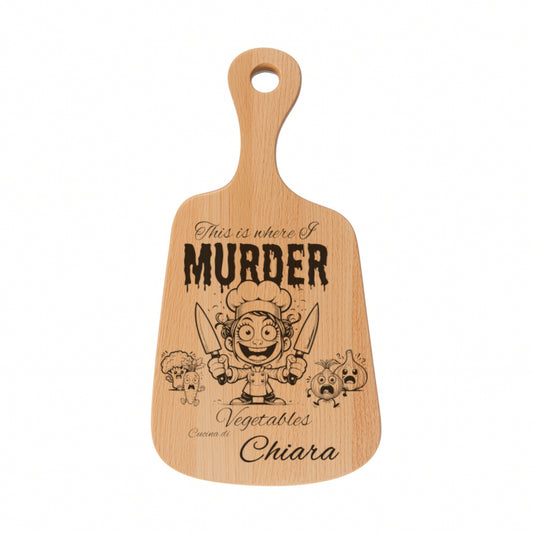 Tagliere in FAGGIO - Murder Donna - Personalizzato (Art.10)