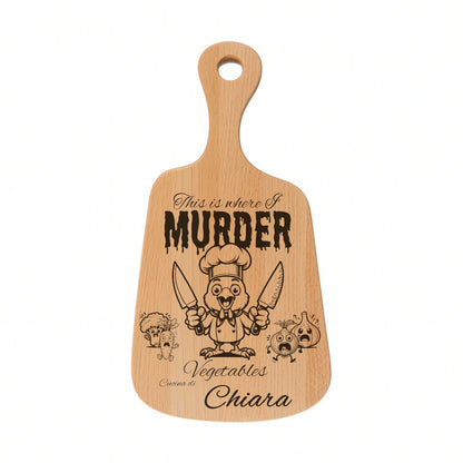 Tagliere in FAGGIO - Murder Pollo - Personalizzato (Art.10)