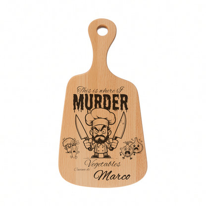 Tagliere in FAGGIO - Murder Uomo - Personalizzato (Art.10)