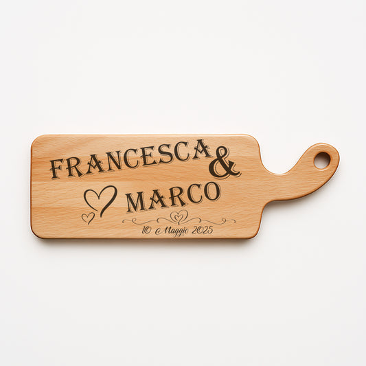 Tagliere in FAGGIO - Coppia - Personalizzato (Art.25)