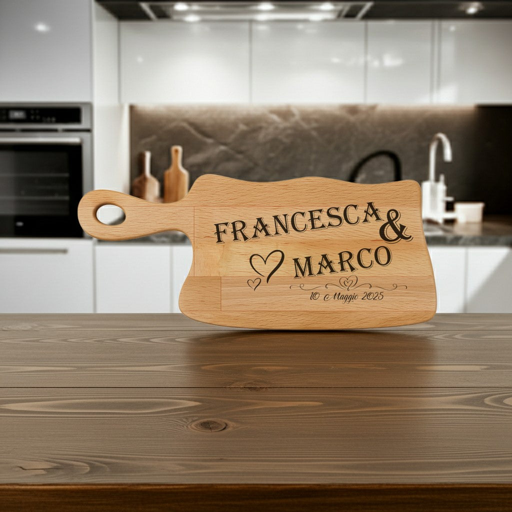 Tagliere in FAGGIO - Coppia - Personalizzato (Art.37)