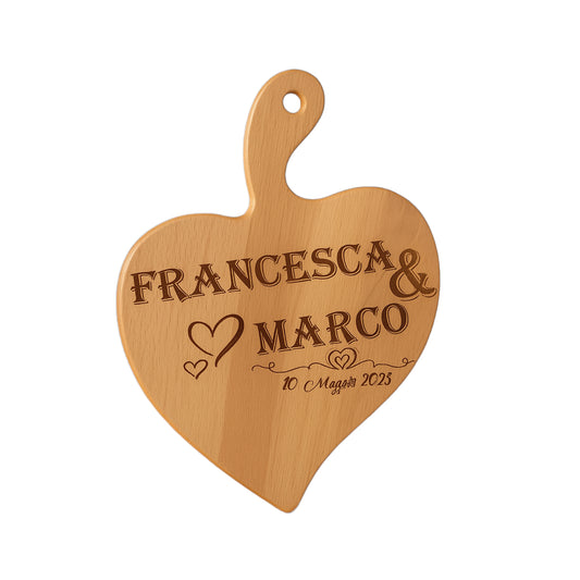 Tagliere in FAGGIO - Coppia - Personalizzato (Art.47)