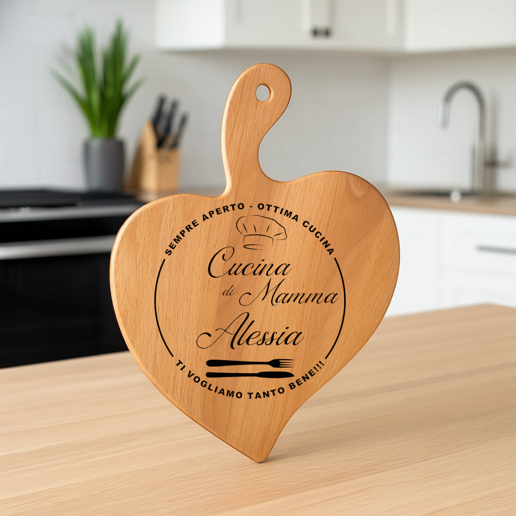 Tagliere in FAGGIO - Mamma - Personalizzato (Art.47)