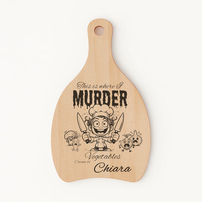 Tagliere in FAGGIO - Murder Donna - Personalizzato (Art.50)