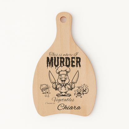 Tagliere in FAGGIO - Murder Pollo - Personalizzato (Art.50)