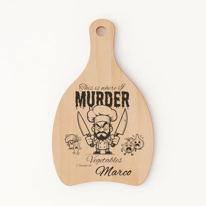 Tagliere in FAGGIO - Murder Uomo - Personalizzato (Art.50)