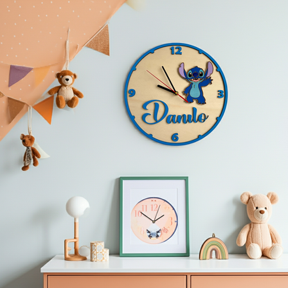 Orologio da parete Stitch - Personalizzato con NOME